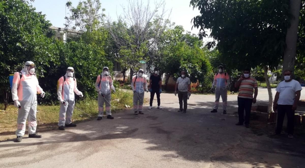 Karantina b&ouml;lgesinde dezenfeksiyon başladı