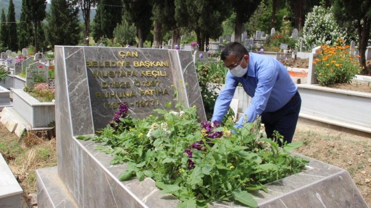 &Ccedil;an Belediye Başkanından vefat eden başkanlara vefa &ouml;rneği