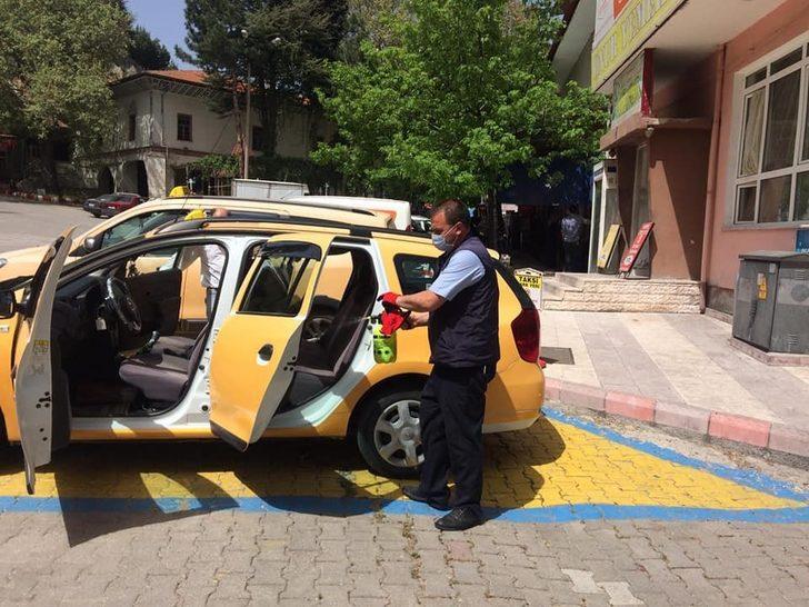 Şaphane’de taksiler dezenfekte edildi G1