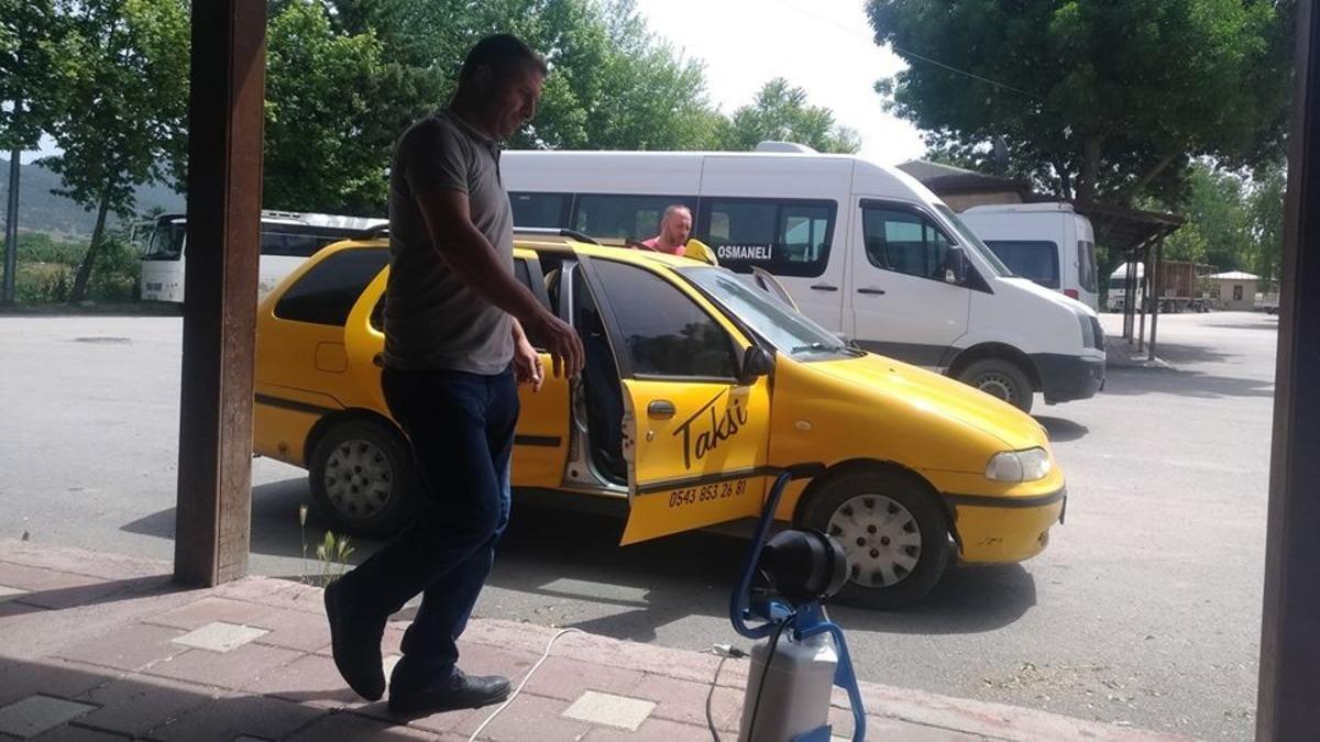 Ticari ara&ccedil; ve durakları tek tek dezenfekte edildi
