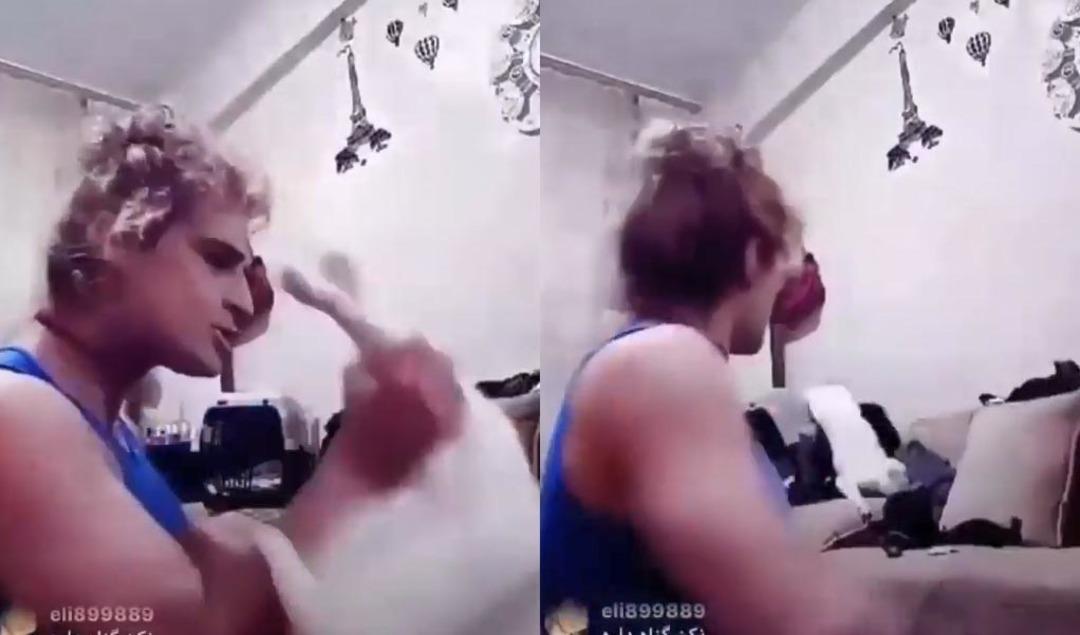 İranlı kadının şoke eden g&ouml;r&uuml;nt&uuml;s&uuml;! Canlı yayında kedisini d&ouml;vd&uuml;