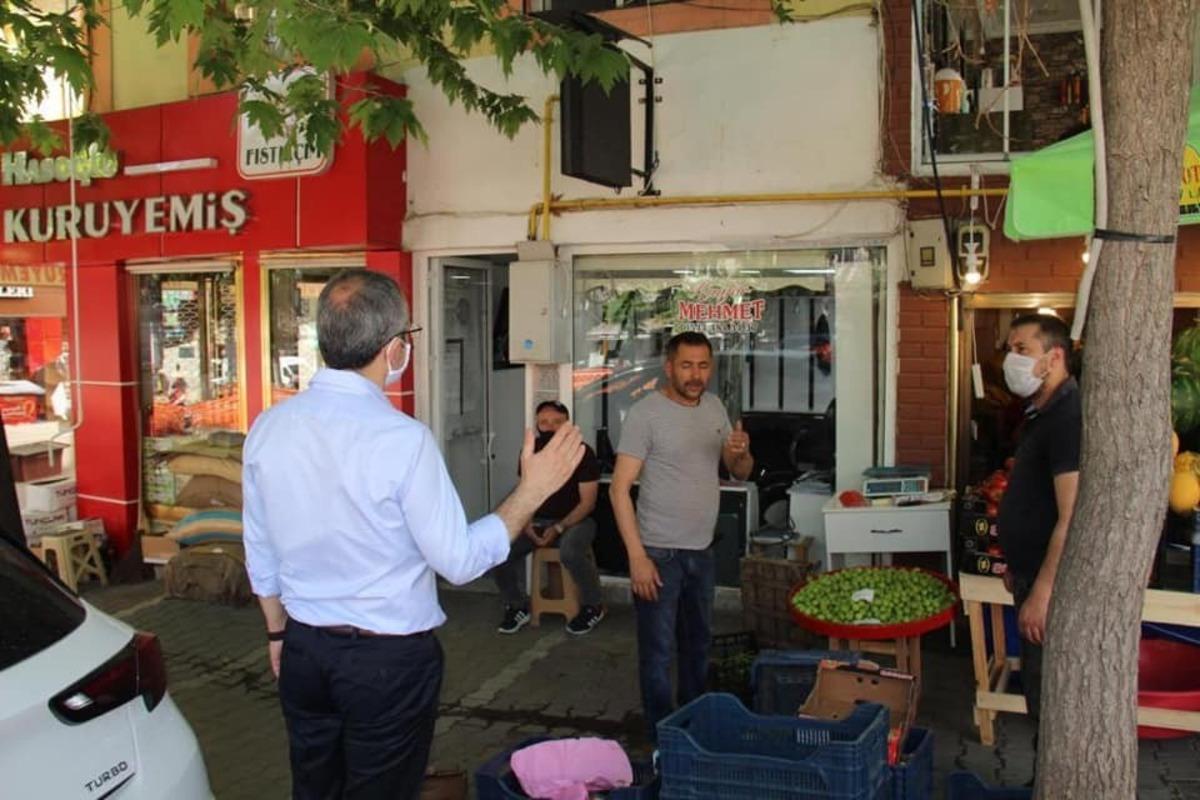 Kaymakam Pişkin &ccedil;arşıda denetimlerde bulundu