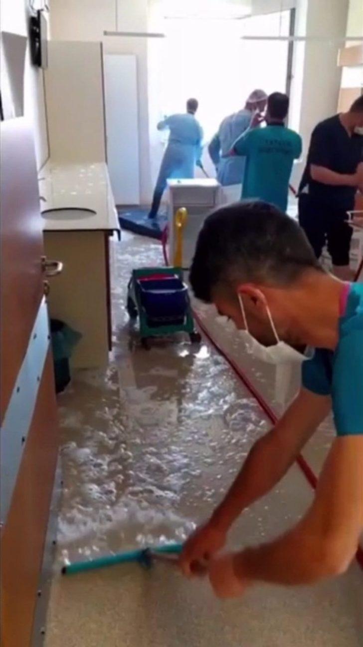 Taburcu edilen hastaların kaldıkları odalar dezenfekte ediliyor G3