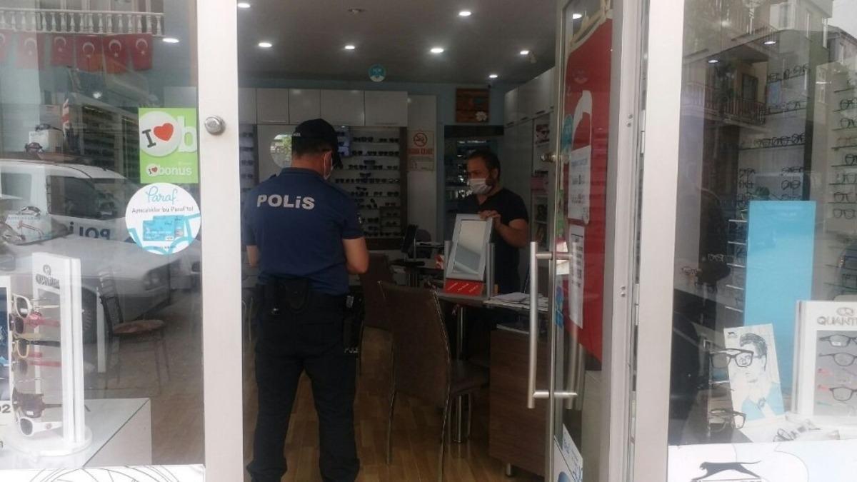 Tavas&rsquo;ta polisten esnafa korona teftişi