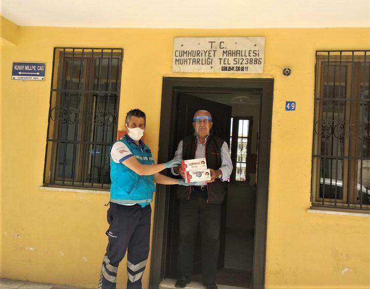 Büyükşehir’den muhtarlara 56 bin adet maske G2