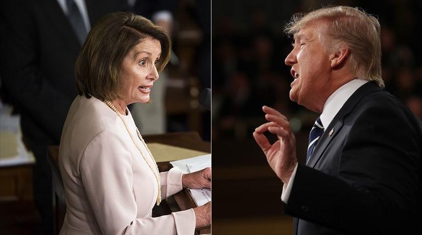 Trump ve Pelosi arasında gerginlik tırmanıyor! 'Trump hastalık derecesinde şişko'
