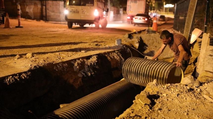 Nevşehir Belediyesi gece mesaisinde