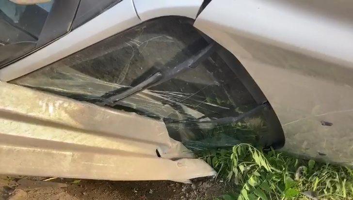 Takla atan araçtan burnu bile kanamadan kurtuldu G3