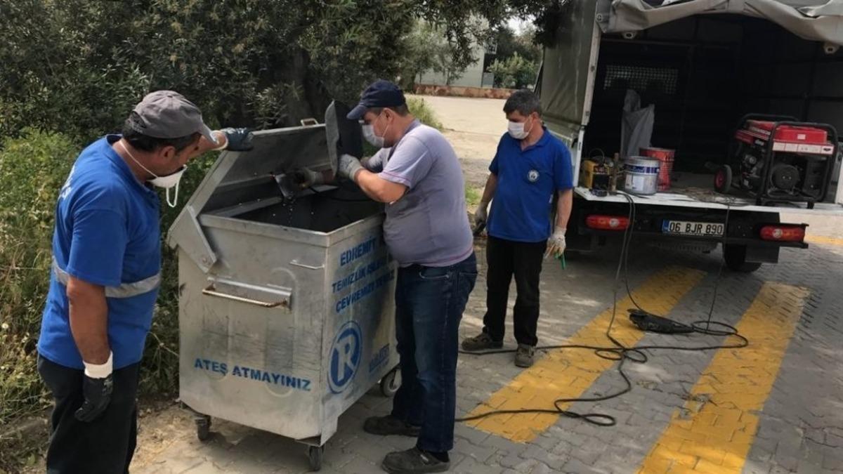Edremit Belediyesi&rsquo;nde konteyner tasarrufu