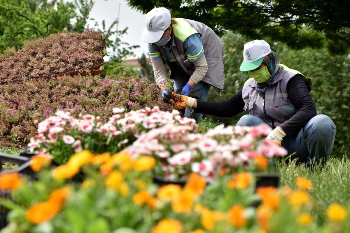 Tepebaşı &ccedil;i&ccedil;ekler ile şenleniyor