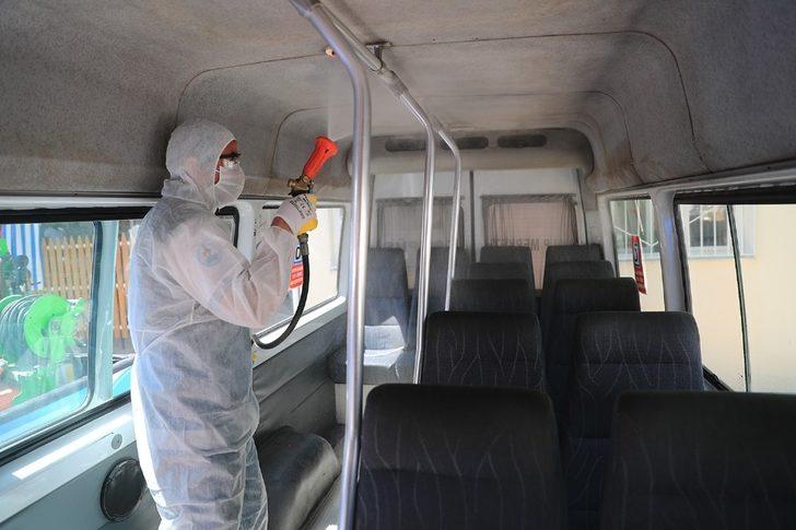 Pamukkale’de minibüs ve taksi durakları dezenfekte edildi G4