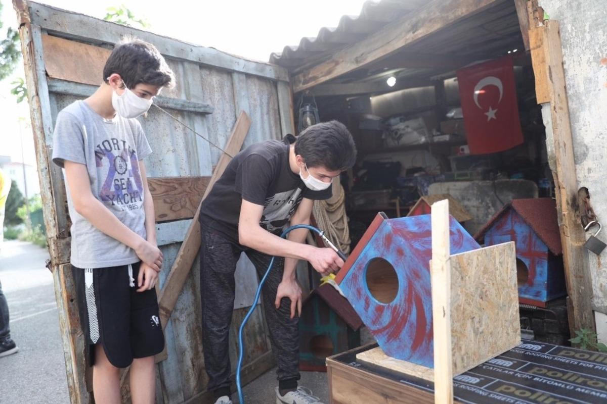 Kartal&rsquo;da gen&ccedil; stajyer sokak kedilerine ev tasarlıyor