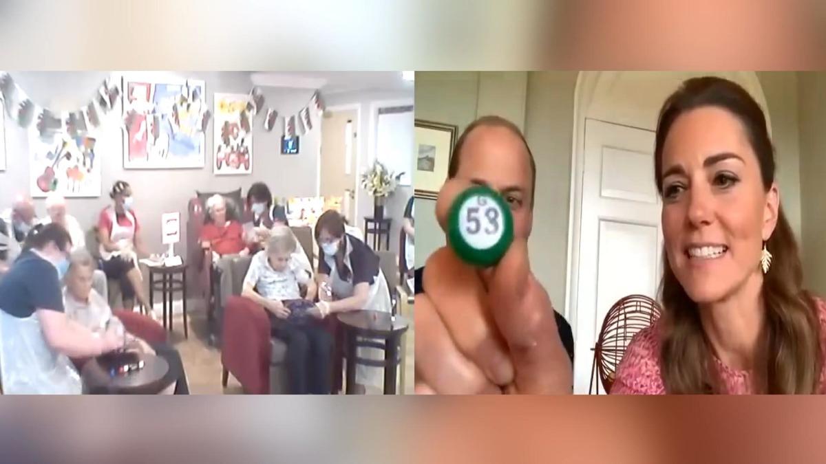 Prens William ve Kate, bakımevindeki yaşlılarla g&ouml;r&uuml;nt&uuml;l&uuml; bingo oynadı