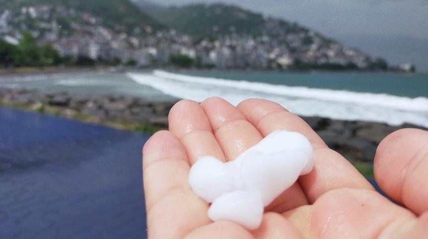 Ordu&rsquo;da dolu yağışı etkili oldu