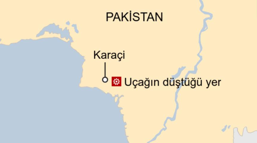Pakistan'ın Kara&ccedil;i kentinde 107 kişiyi taşıyan u&ccedil;ak d&uuml;şt&uuml;