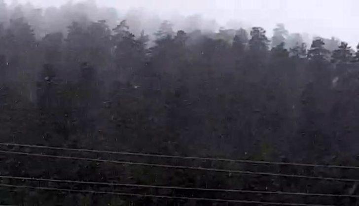 Bolu'da yaylaya kar yağdı G2