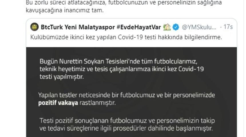 Kayserispor&rsquo;dan Malatyaspor&rsquo;a ge&ccedil;miş olsun mesajı