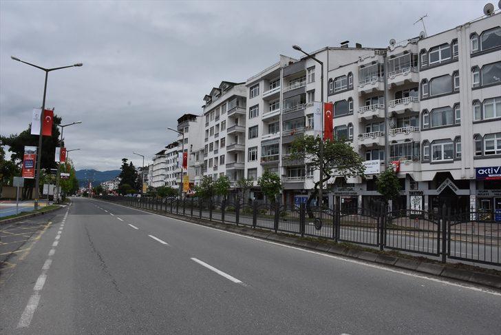 Karadeniz'de sokağa çıkma kısıtlamasının ilk gününde sokaklar boş kaldı G1
