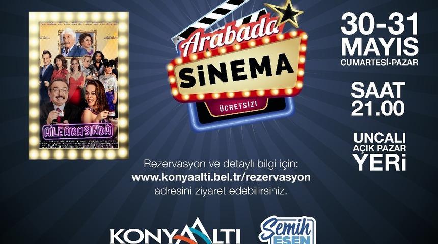 Konyaaltı&rsquo;nda sinemaseverler &lsquo;arabada sinema&rsquo; ile moral bulacak