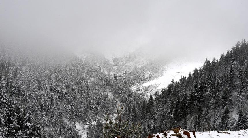 Doğu Karadeniz&rsquo;de mayıs sonunda kar s&uuml;rprizi! 20 santimetreyi aştı