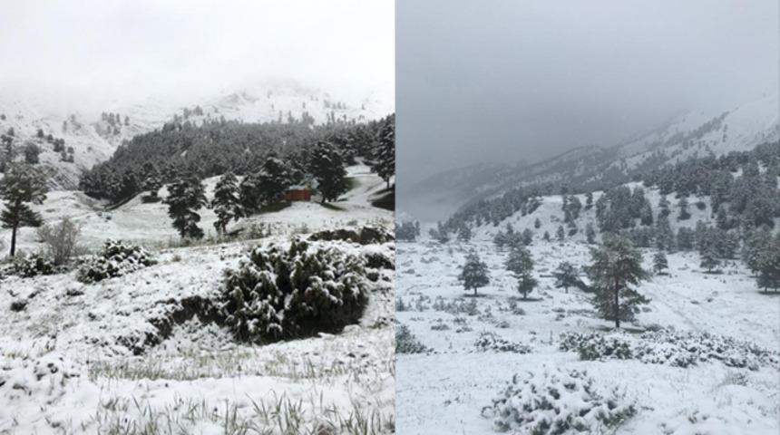 Mayıs ayının son haftasında Erzurum'da kar sürprizi