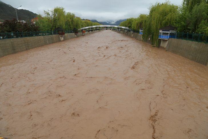 GÜNCELLEME - Su seviyesi yükselen Oltu çayı kısmen taşarak tarım arazilerine zarar verdi G3