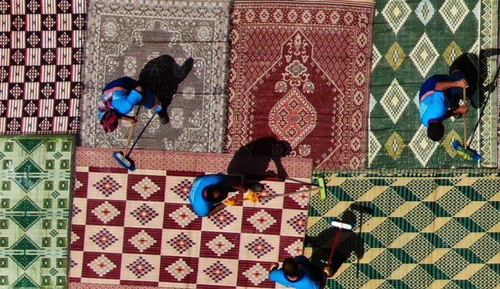 Rengarenk hasır kilimler yağlı boya tablolarını aratmadı G2