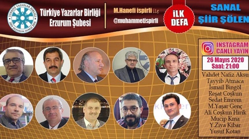 TYB Erzurum Şubesi &rsquo;Sanal Şiir Ş&ouml;leni&rsquo; ile bir ilke imza atıyor