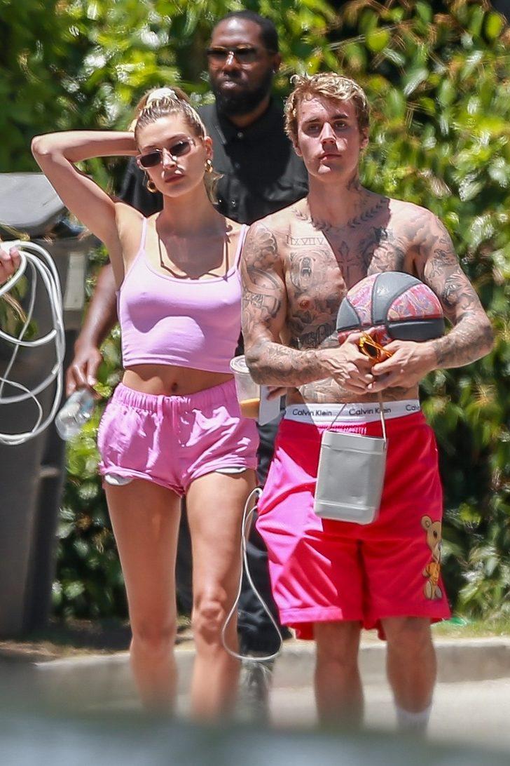 Justin Bieber-Hailey Baldwin çifti basketbol oynadı  G1