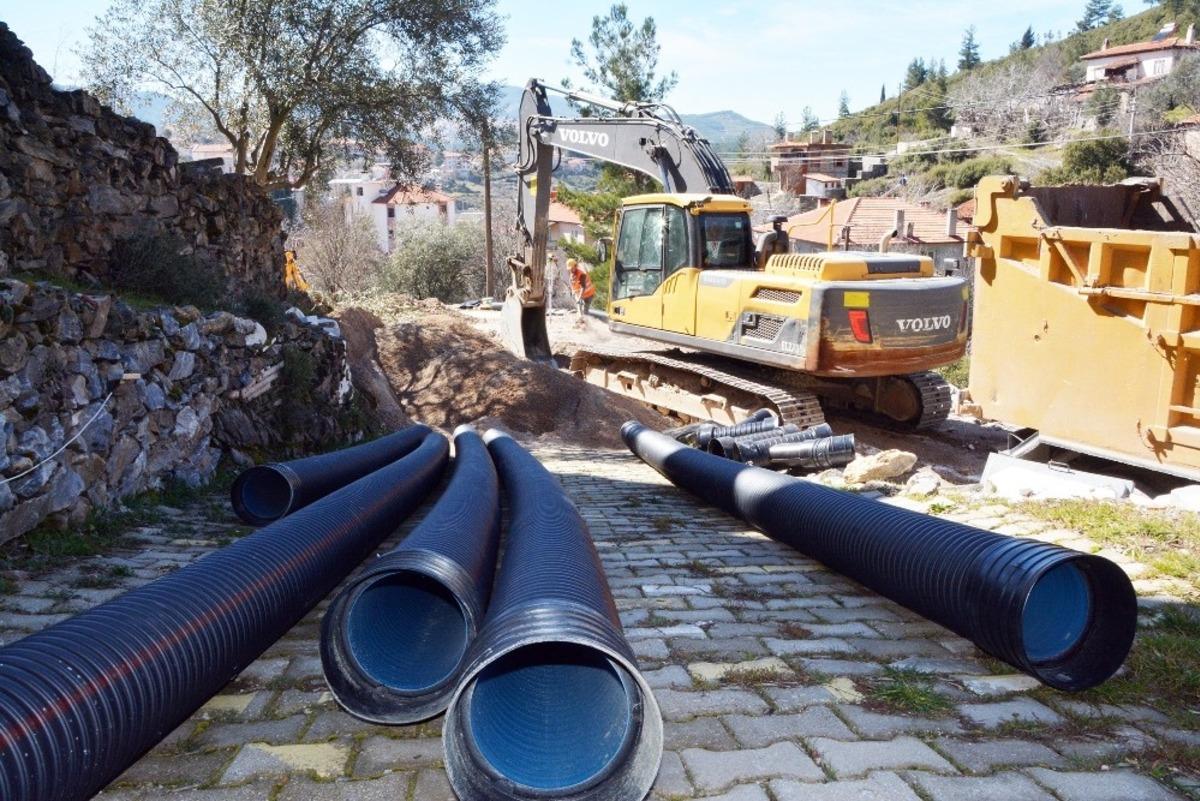 Kavaklıdere kanalizasyon &ccedil;alışmalarında sona yaklaşıldı