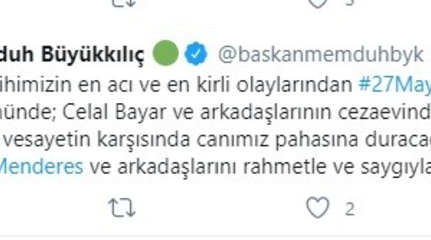 Başkan B&uuml;y&uuml;kkılı&ccedil;: &ldquo;Darbe ve vesayetin karşısında canımız pahasına duracağız&rdquo;