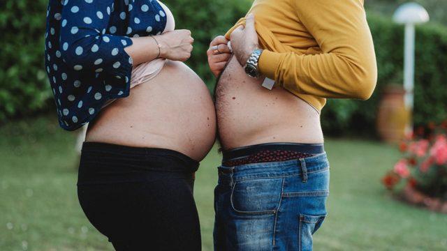 Gebelikte sadece anneler değil babalar da kilo alıyor