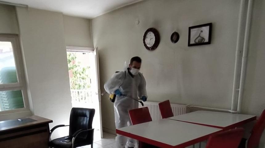 Hakkari&rsquo;deki iş yerleri dezenfekte edildi