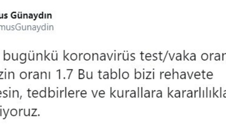 Vali G&uuml;naydın, "Bu tablo bizi rehavete s&uuml;r&uuml;klemesin"