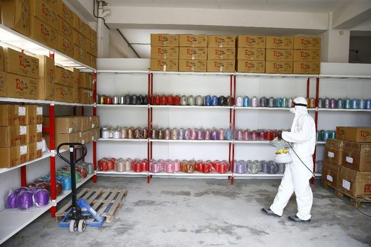 Denizli’de iş yerlerinde dezenfekte çalışmaları devam ediyor G3