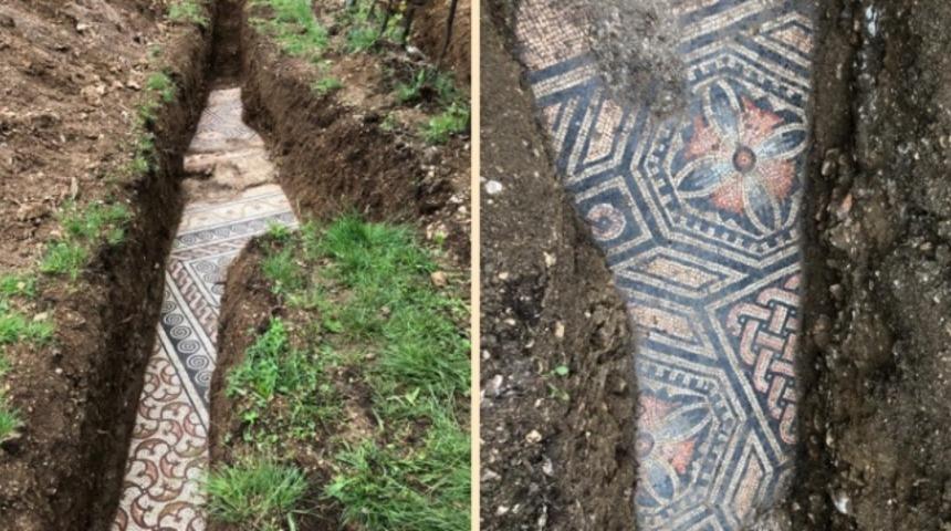 İtalya’da Roma dönemine ait bir villanın zemin mozaikleri bulundu