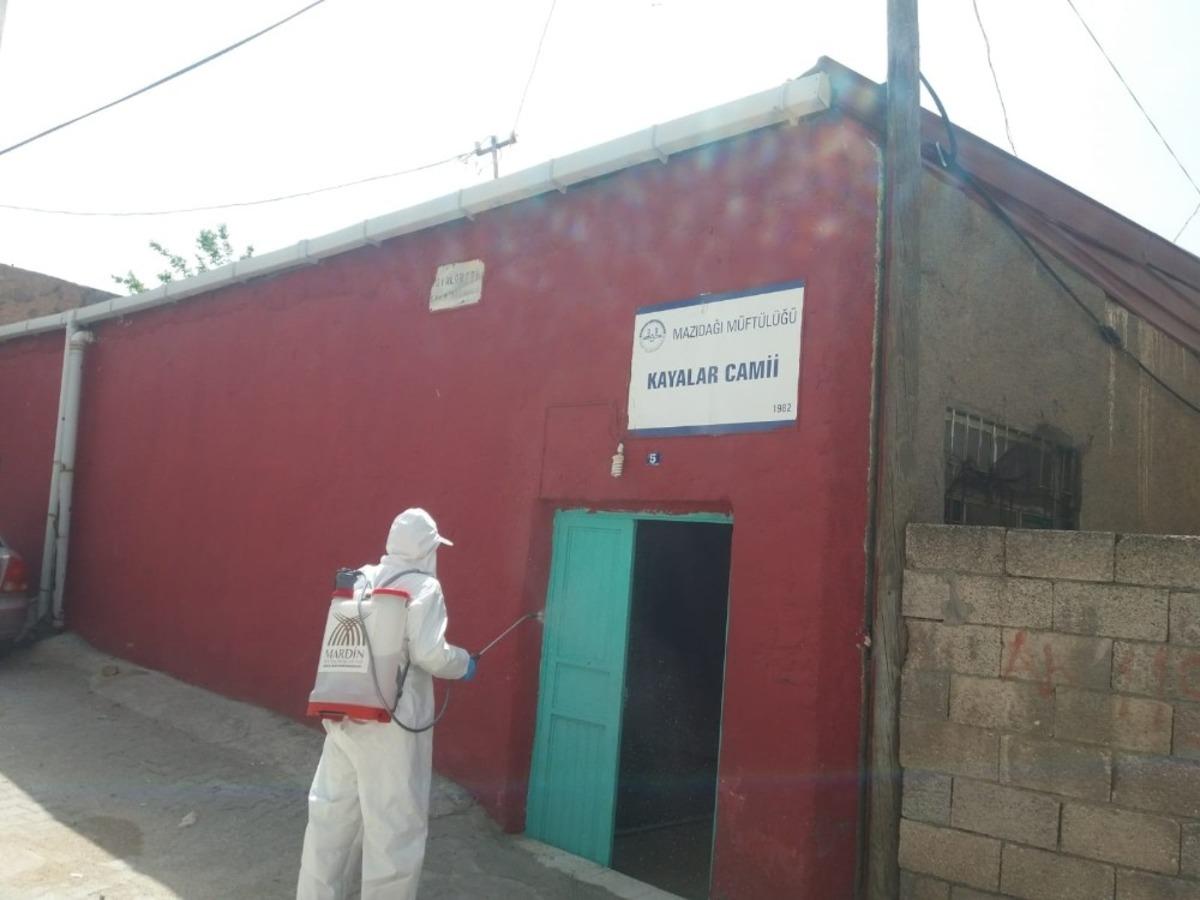 Mazıdağı&rsquo;nda camiler dezenfekte edildi