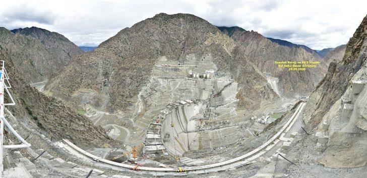 Türkiye'nin en yüksek Yusufeli Barajı  205 metreye ulaştı G3