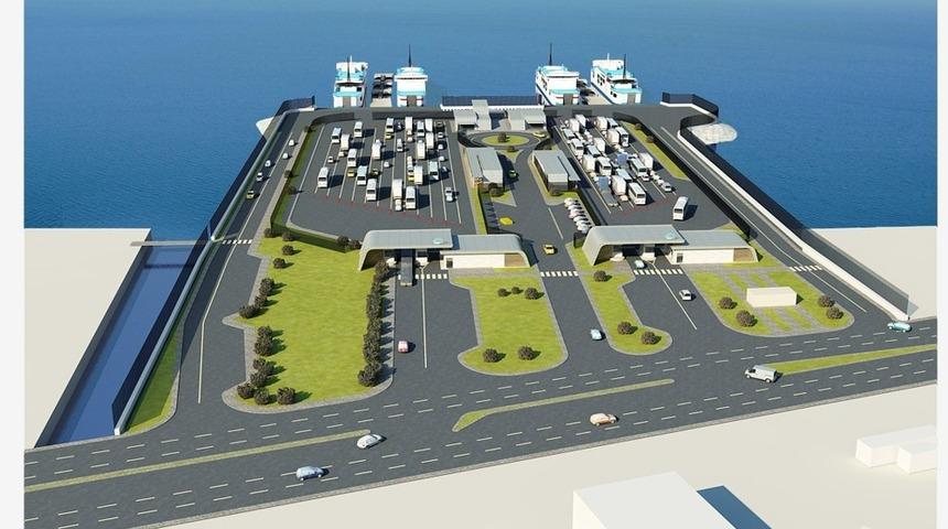 Gelibolu Yeni Feribot Terminali&rsquo;nde deniz taş dolgusuna başlanıyor