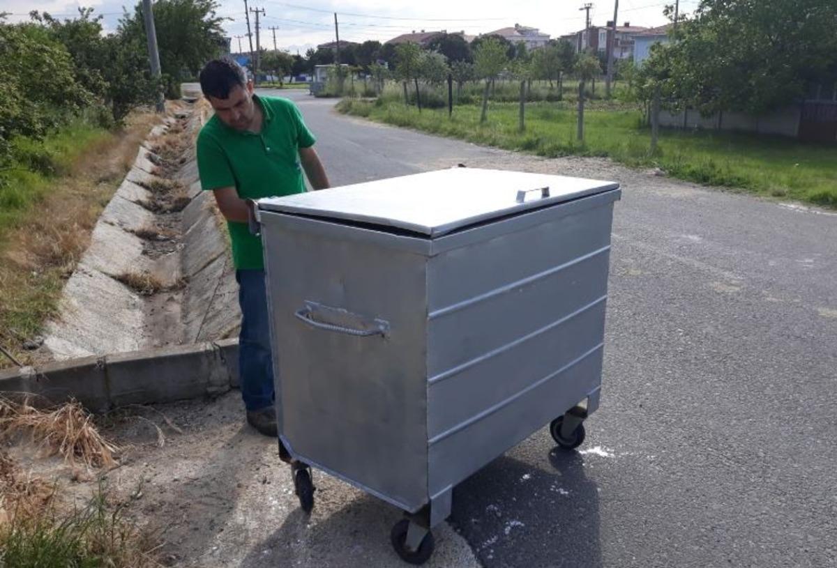 Ergene&rsquo;de &ccedil;&ouml;p konteynırları bakıma alındı