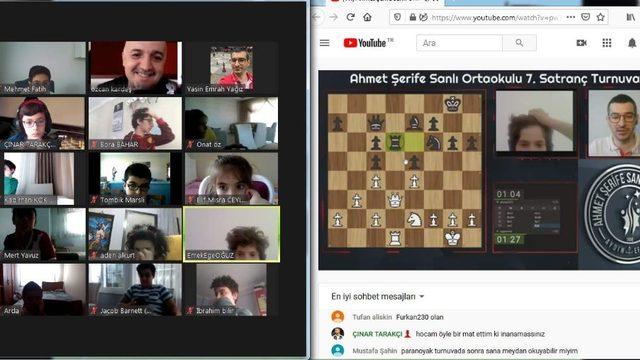 Geleneksel satranç turnuvası online olarak yapıldı