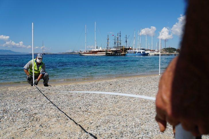 Bodrum’da plajlar 1 Haziran için hazırlanıyor G1