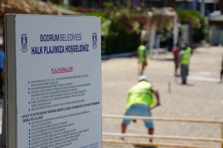 Bodrum’da plajlar 1 Haziran için hazırlanıyor G3