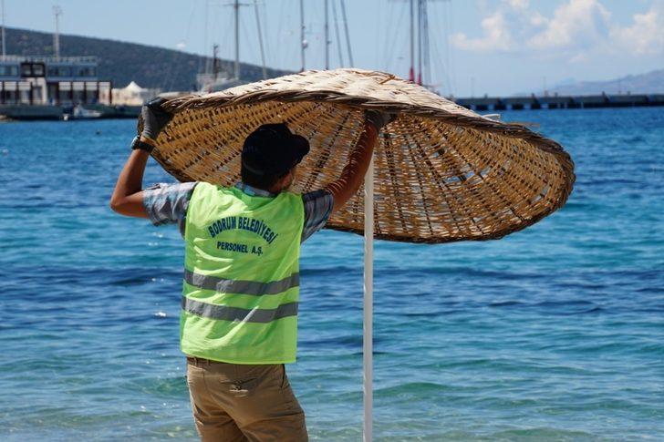 Bodrum’da plajlar 1 Haziran için hazırlanıyor G5