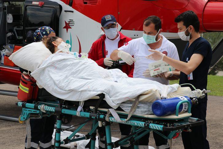 Ambulans helikopter doğum yapan kadın için havalandı G1