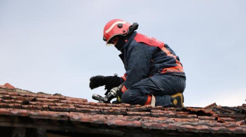 Sakarya'da itfaiyeden çatıda kedi operasyonu