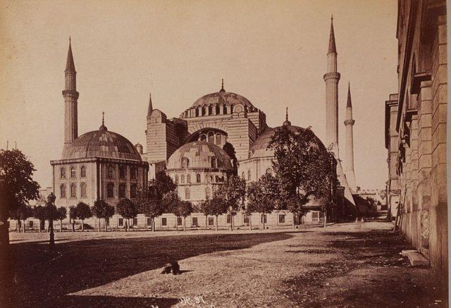 1800'lü yıllardan bir Ayasofya fotoğrafı