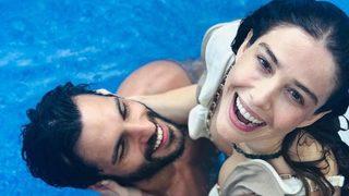 Özge Gürel'den sevgilisi Serkan Çayoğlu'na romantik kutlama 