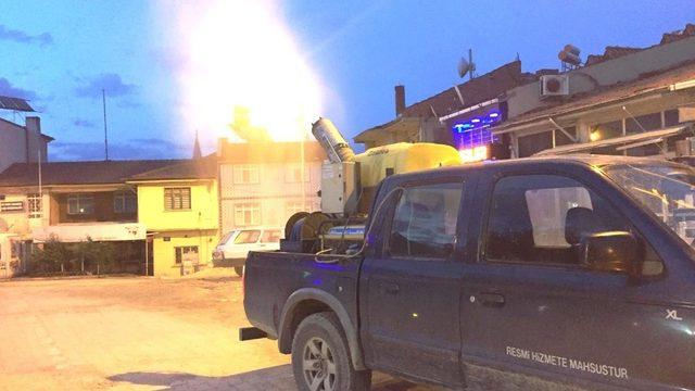 Hisarcık Belediyesinden haşere ilaçlama çalışması