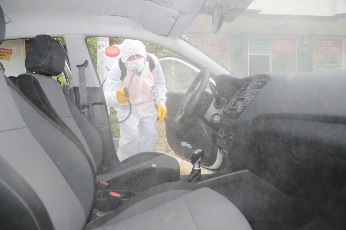 Atakum Belediyesi&rsquo;nden s&uuml;r&uuml;c&uuml; kurslarında dezenfeksiyon